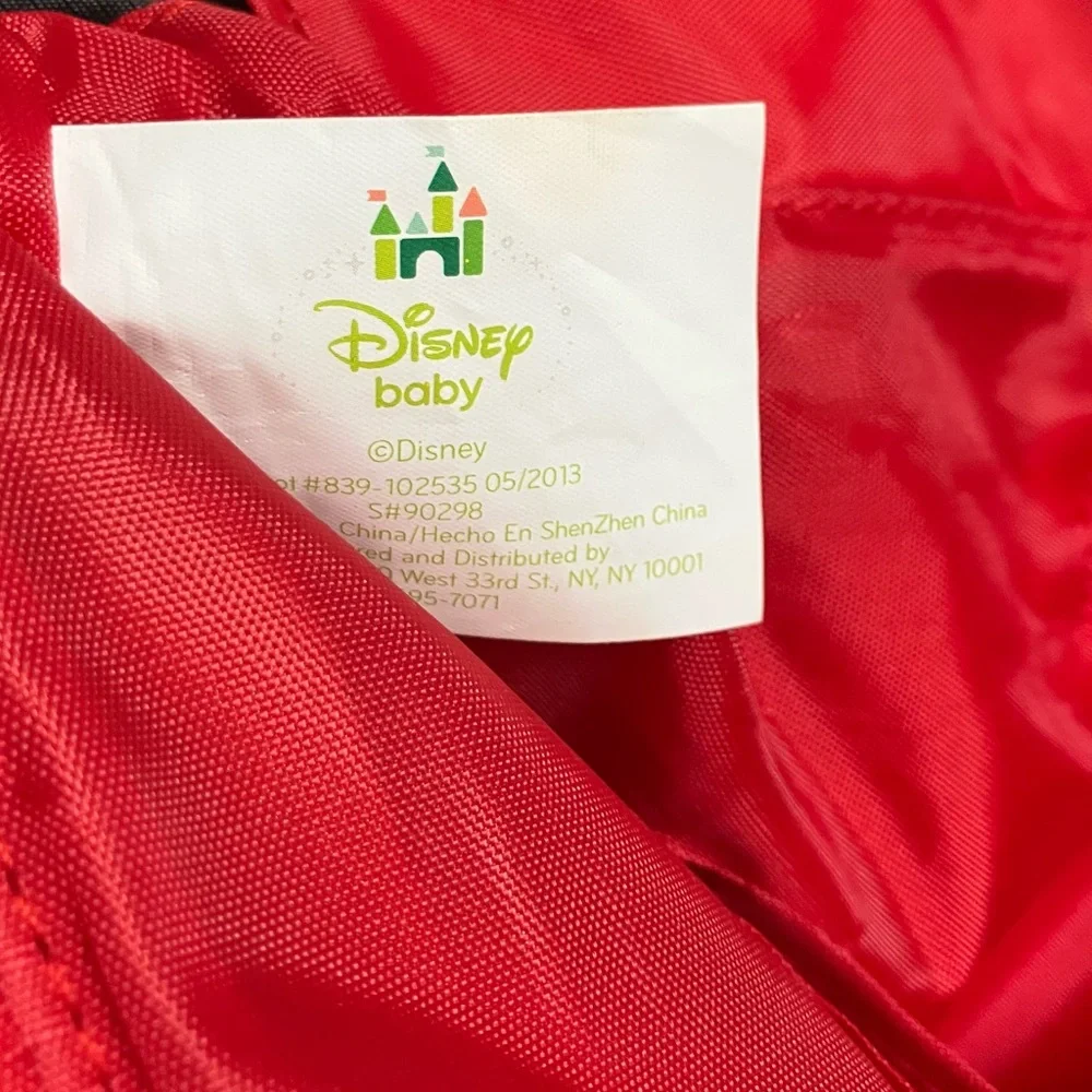 Disney Baby Minnie Mickey Mouse Diaper Bag Black Red Excellent Condition